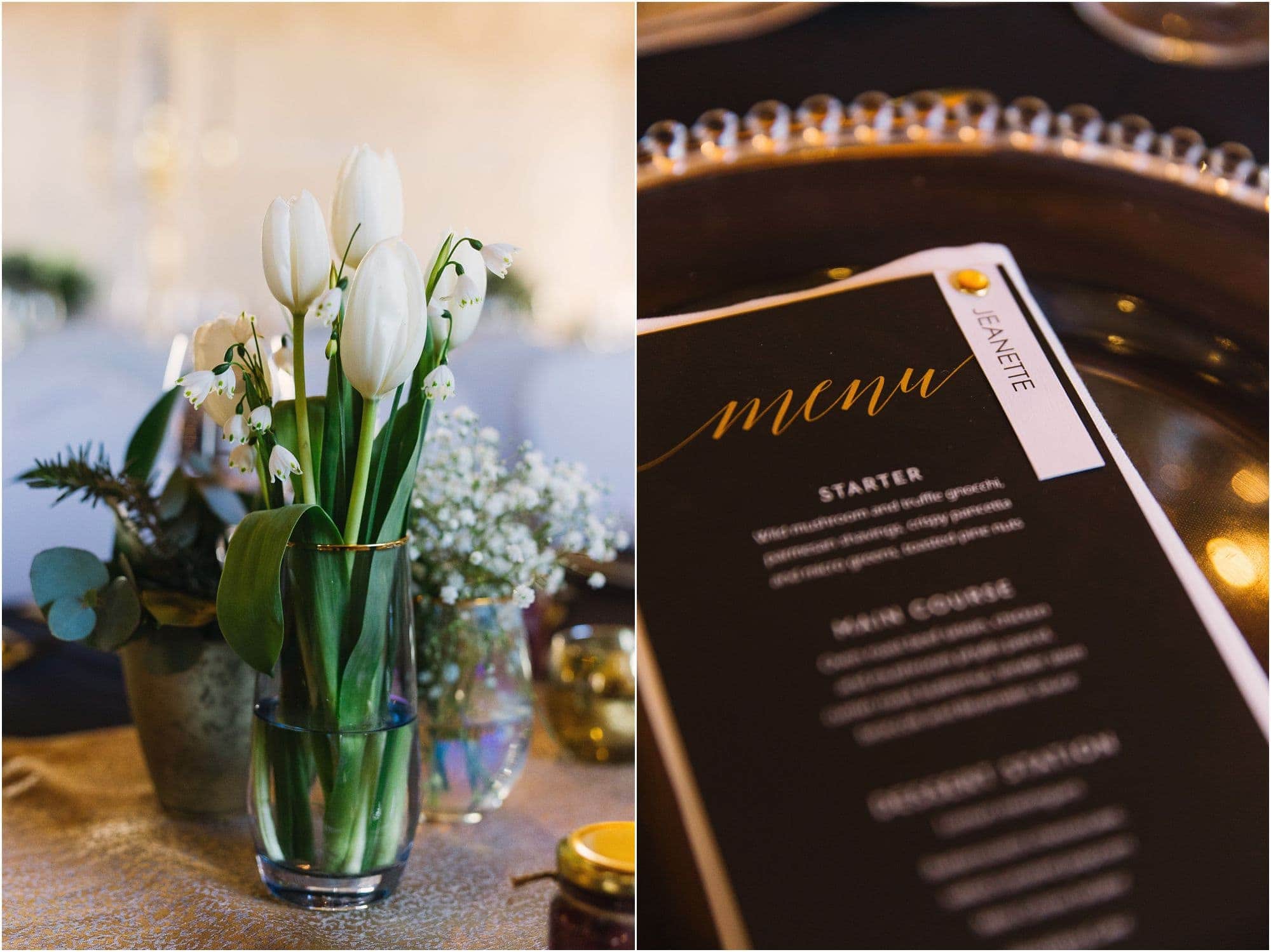 Gansbaai wedding black and gold wedding decor at diamant estate