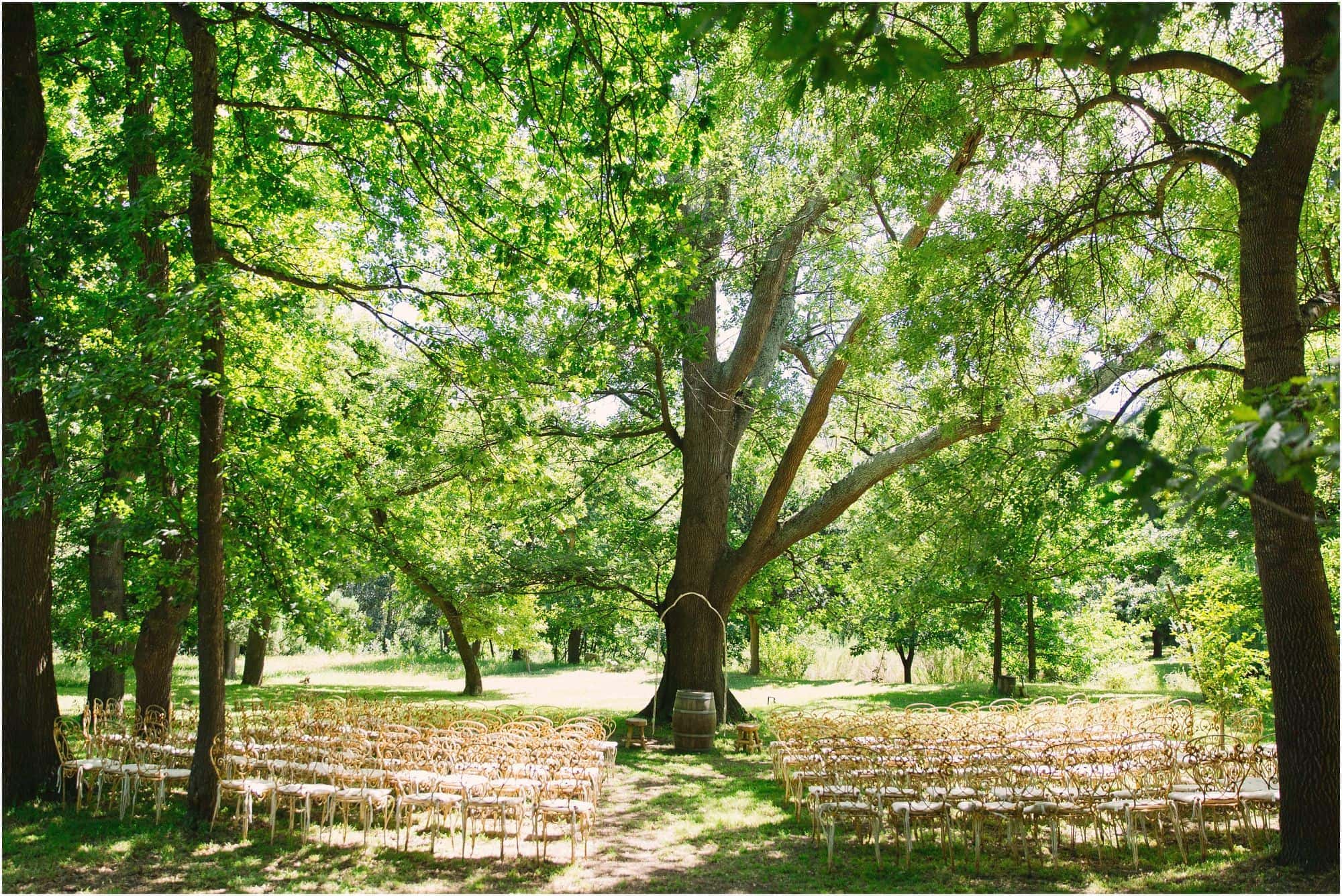 Elandskloof ceremony area under trees