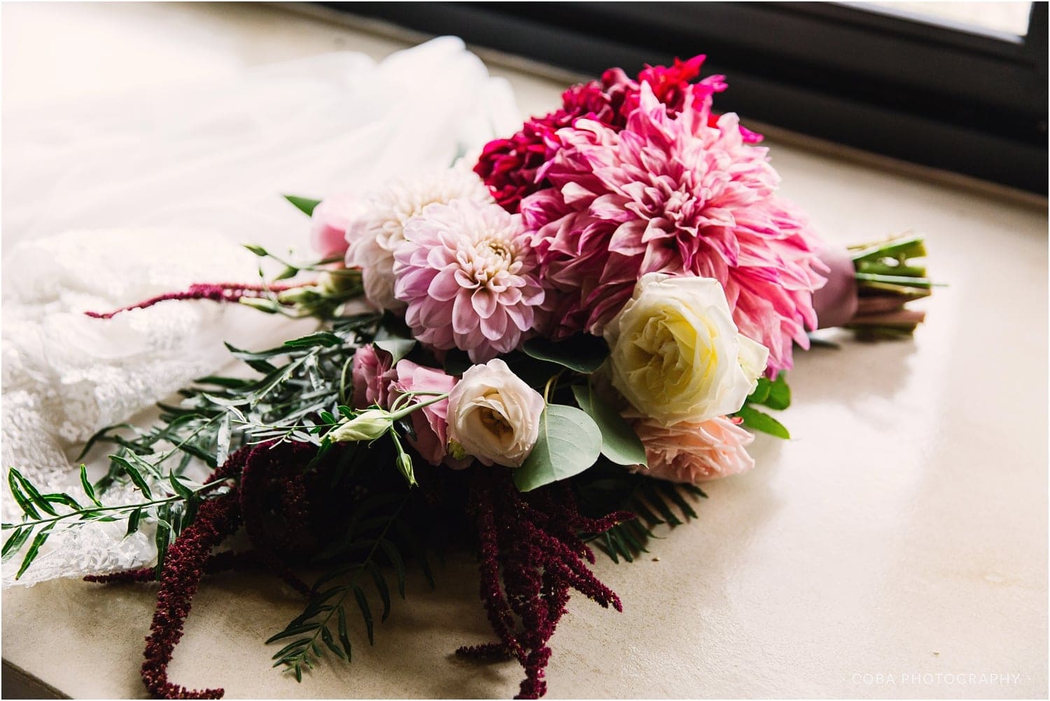 colorful bride bouquet