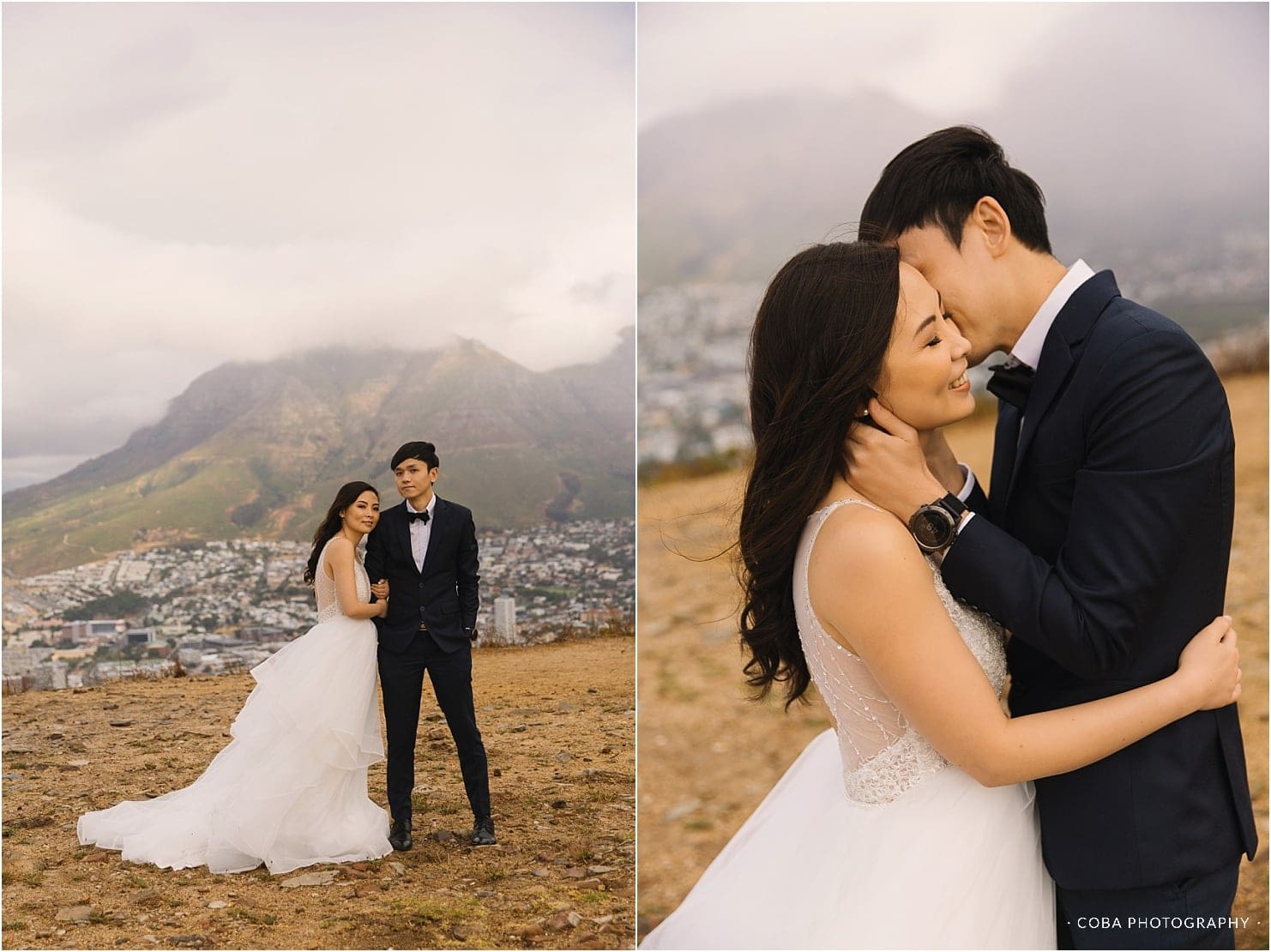 couple from singapore wedding photo in cape town