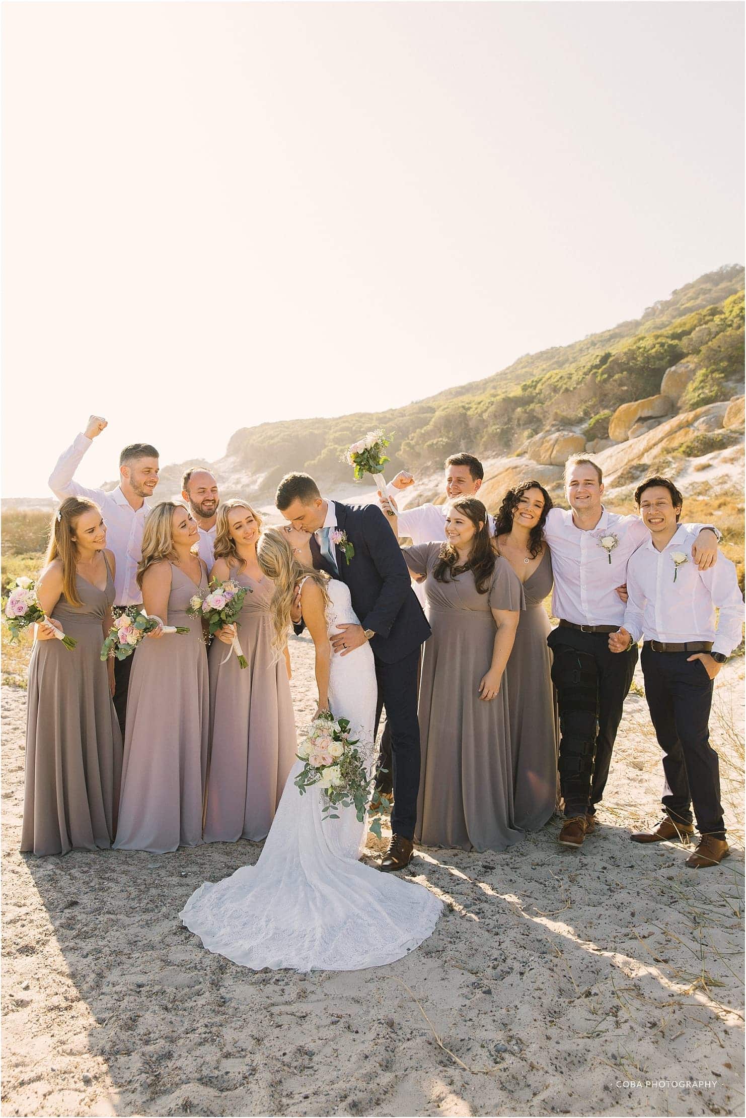 monkey valley wedding with bridal party