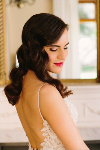 bridal hairstyle with old hollywood style waves