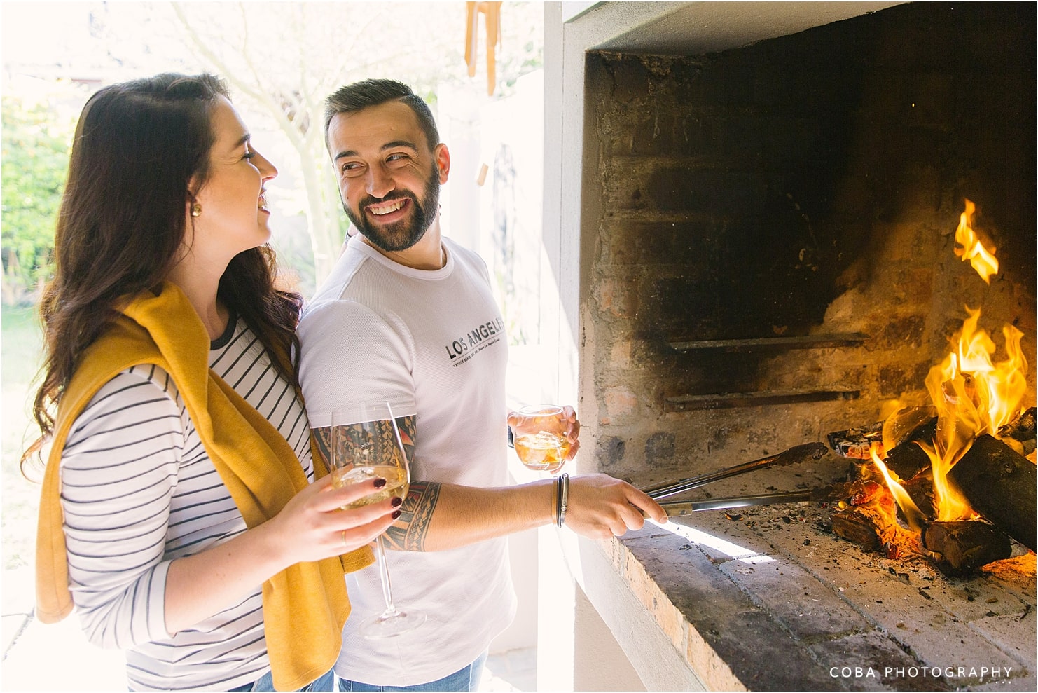 couple at braai - home photoshoot cape town