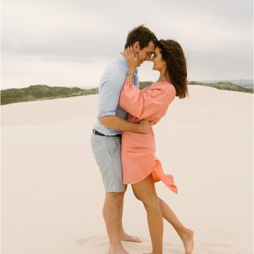 arniston waenhuiskrans couple shoot on sand dunes