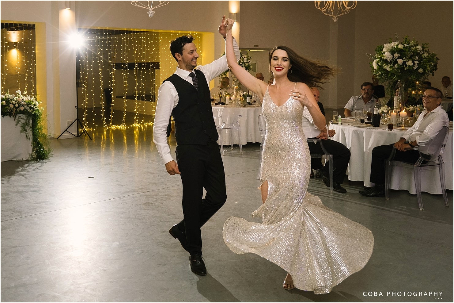 neo venue wedding - bride and groom dancing