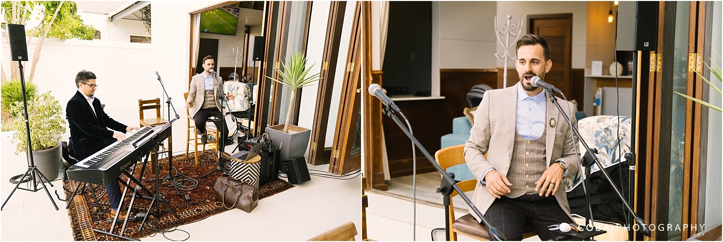 wedding at zorgvliet - andre and the swingers perform live