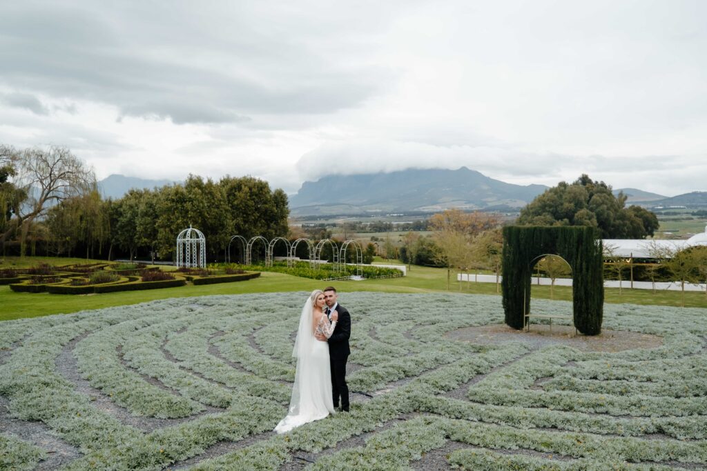 Wedding at Belair Pavilion bride and groom