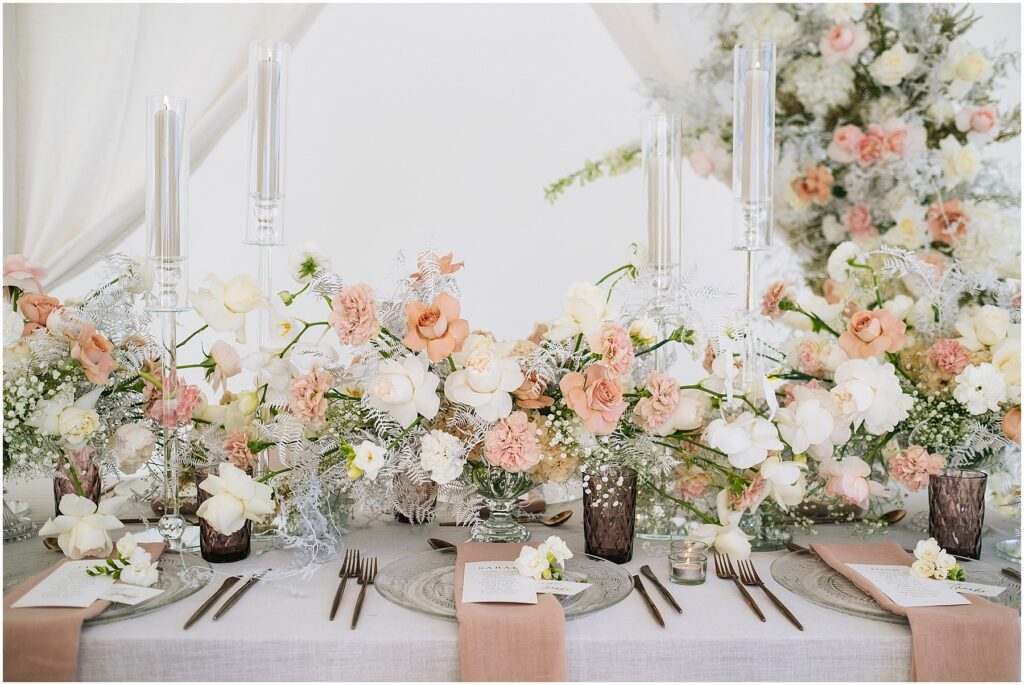 loch lynne wedding durbanville - luxury wedding decor pink and white flowers