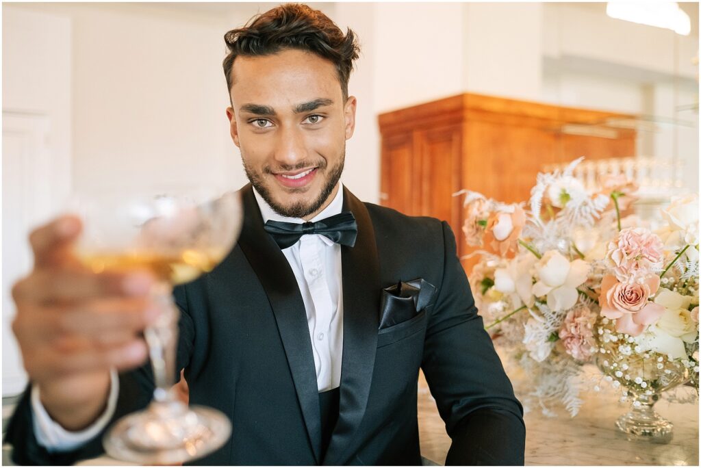 loch lynne wedding durbanville - luxury wedding groom at bar