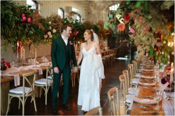 wedding at zorgvliet - couple with wedding decor