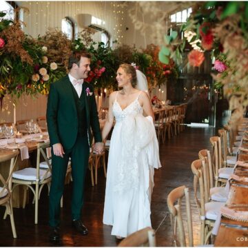 wedding at zorgvliet - couple with wedding decor