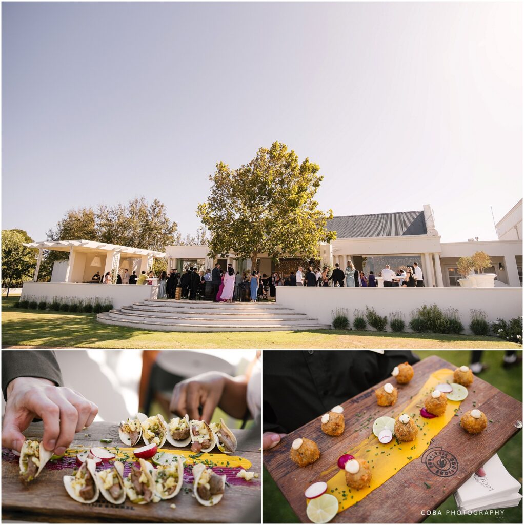 loch lynne wedding predrinks and food