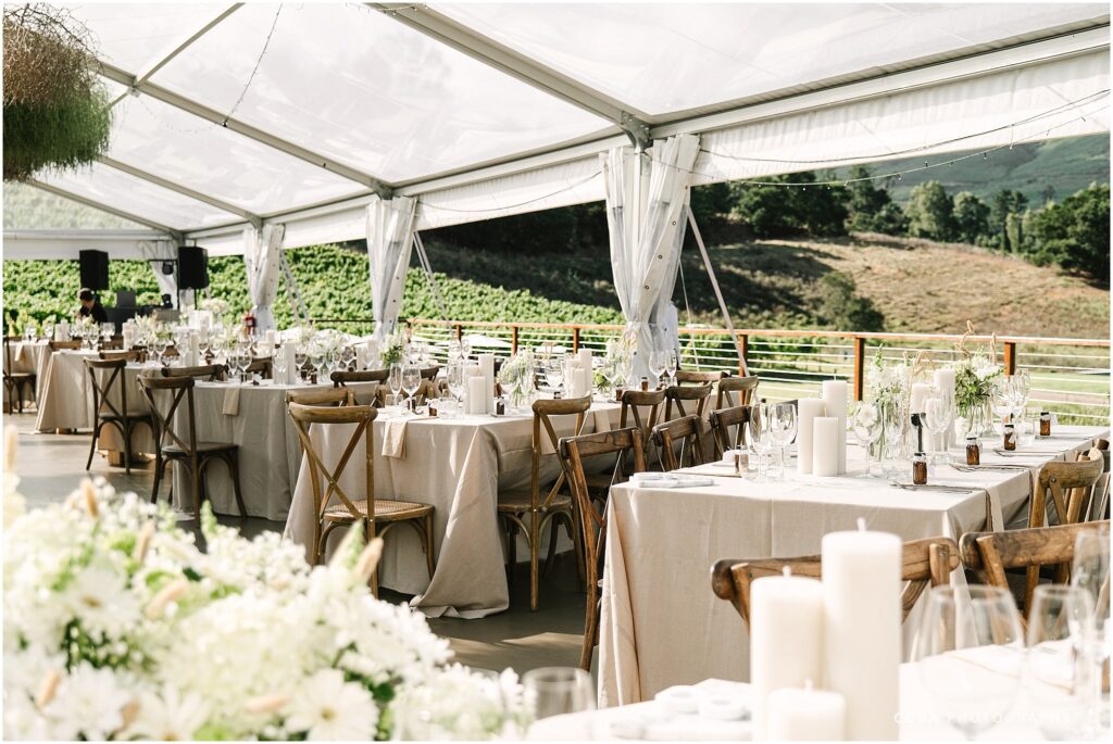 alluvia wedding venue - wedding decor neutral and green