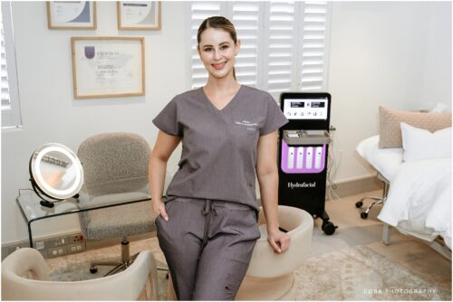 esthetician branding photos cape town dermal collection