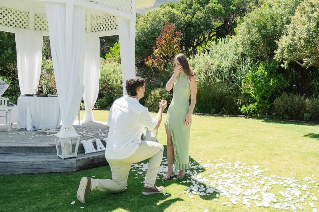 Emotional Picnic Proposal at 12 Apostles Hotel captured by Coba Photography